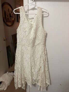 Knitworks Cream Dress with Black Logo Detail